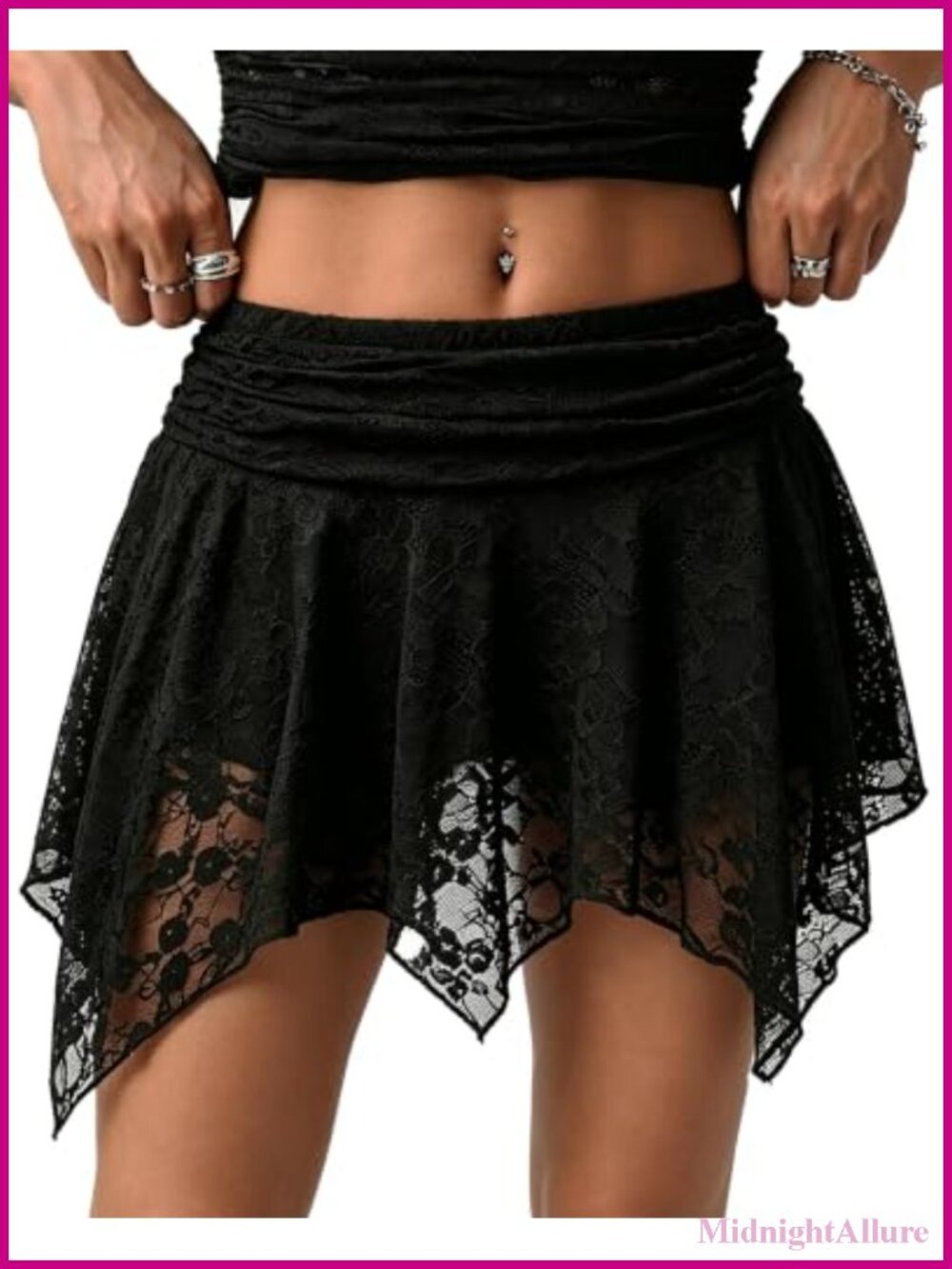 Women's Ruffle Lace Fairy Mini Skort Y2K Concert Outfit